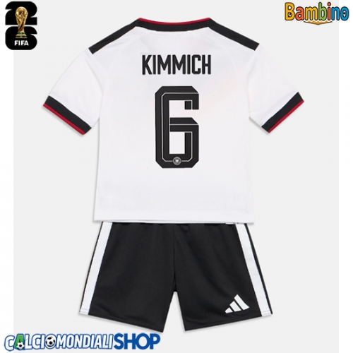 Maglie da calcio Germania Joshua Kimmich #6 Prima Maglia Bambino Mondiali 2026  Manica Corta + Pantaloni corti)